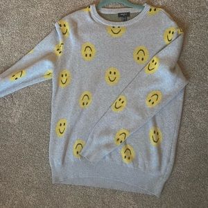 Forever 21 Knit Smiley Face Sweater